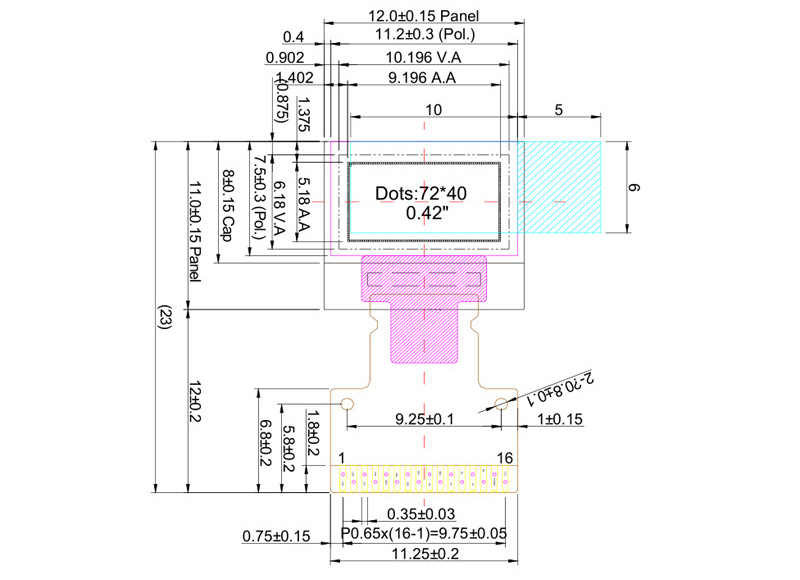 0.42 oled drawing