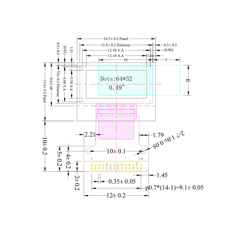 0.49 oled drawing