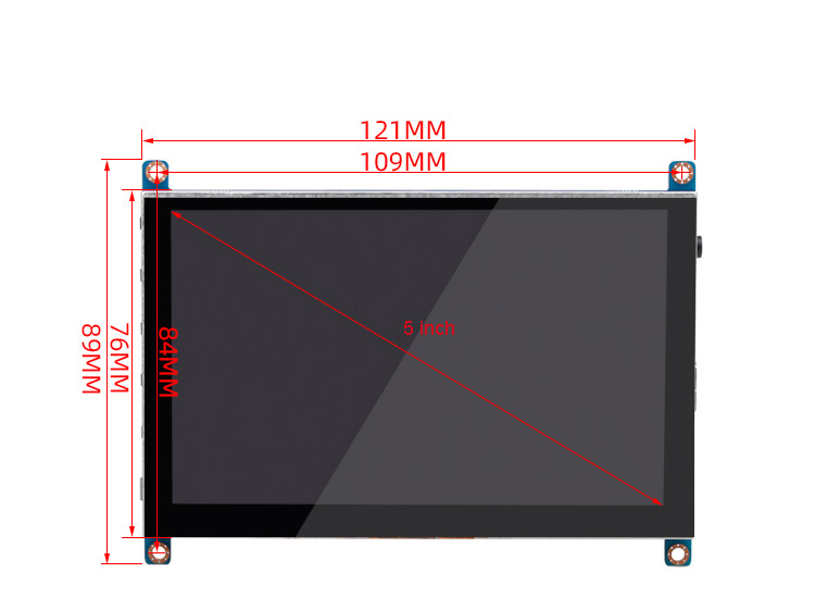 5 inch HDMI display size