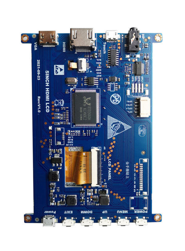 5 inch hdmi display pcb view