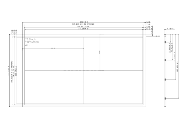 15.6 INCH LCD DRAWING