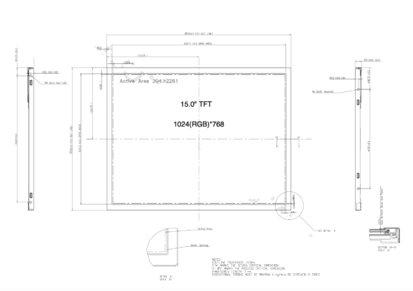 15 inch lcd drawing